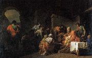 unknow artist Belisarius Receiving Hospitality from a Peasant Who Had Served under Him oil